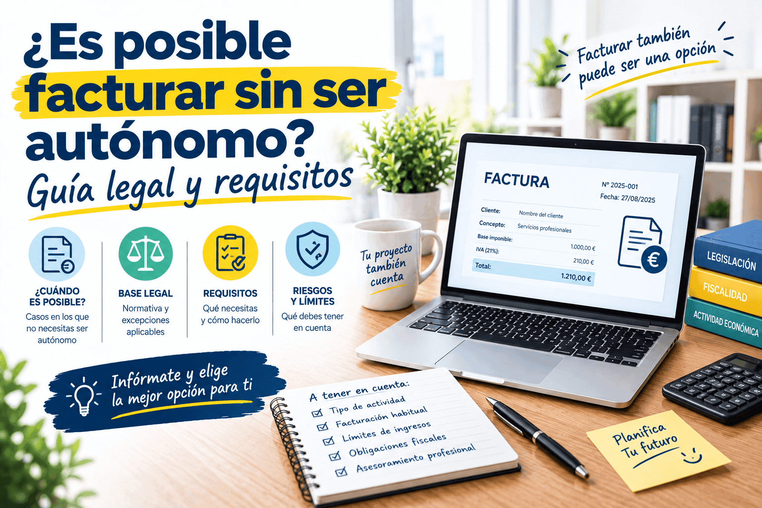 ¿Es posible facturar sin ser autónomo? Guía legal y requisitos