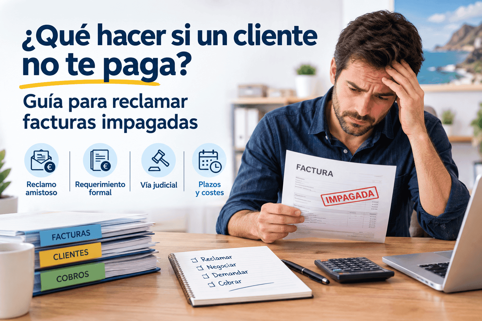 ¿Qué hacer si un cliente no te paga? Guía para reclamar facturas impagadas